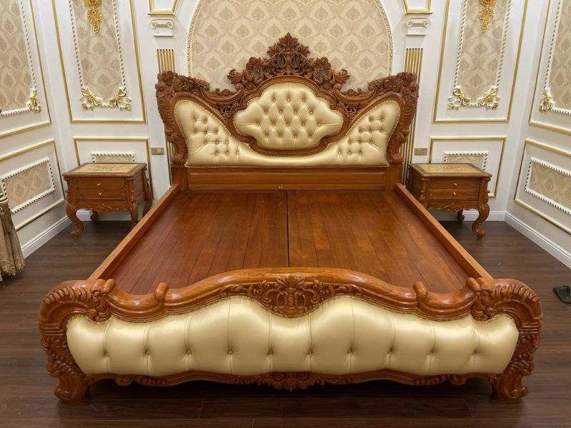 giường gỗ gõ đỏ