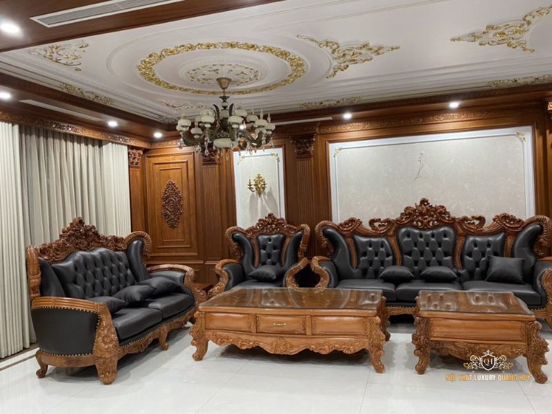 bàn ghế gỗ tân cổ điển