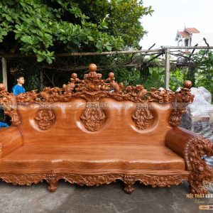 bộ bàn ghế gỗ hoàng gia Cá Chép Vượt Long Môn