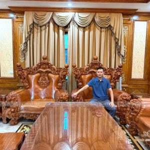 bộ bàn ghế gỗ hoàng gia Cá Chép Vượt Long Môn