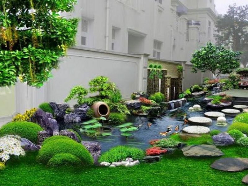 tiểu cảnh sân vườn biệt thự