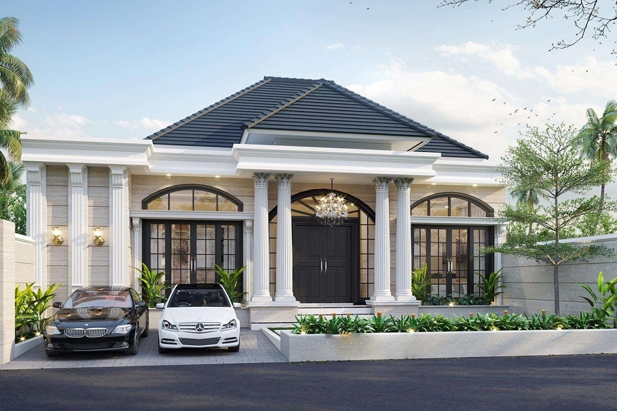 biệt thự 1 tầng tân cổ điển