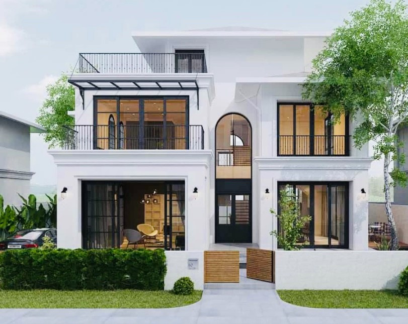 biệt thự 2 tầng hiện đại