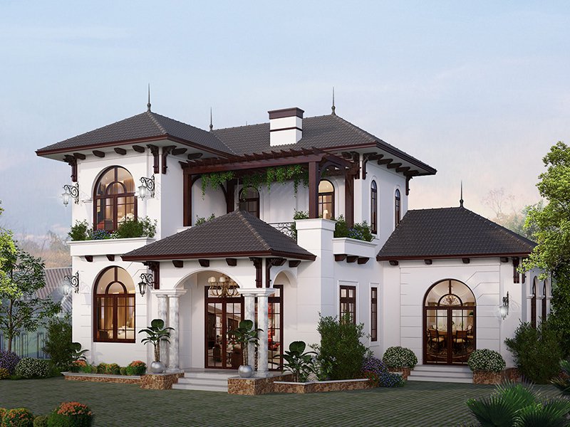 biệt thự 2 tầng hiện đại