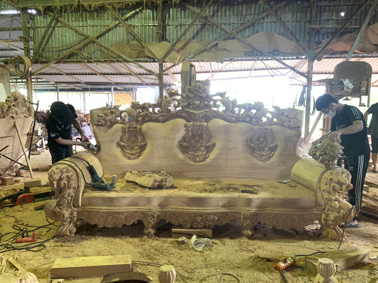 bộ bàn ghế gỗ gõ đỏ
