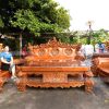 bộ bàn ghế hoàng gia nguyên khối gỗ gõ đỏ