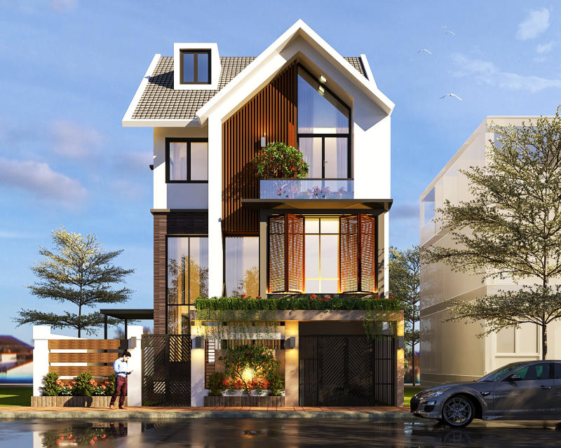 mẫu biệt thự 3 tầng hiện đại đẹp