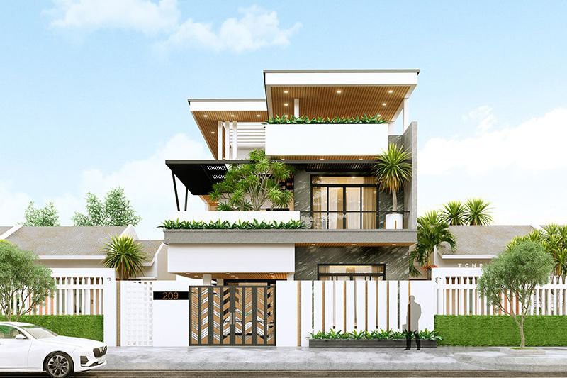 mẫu biệt thự 3 tầng hiện đại đẹp