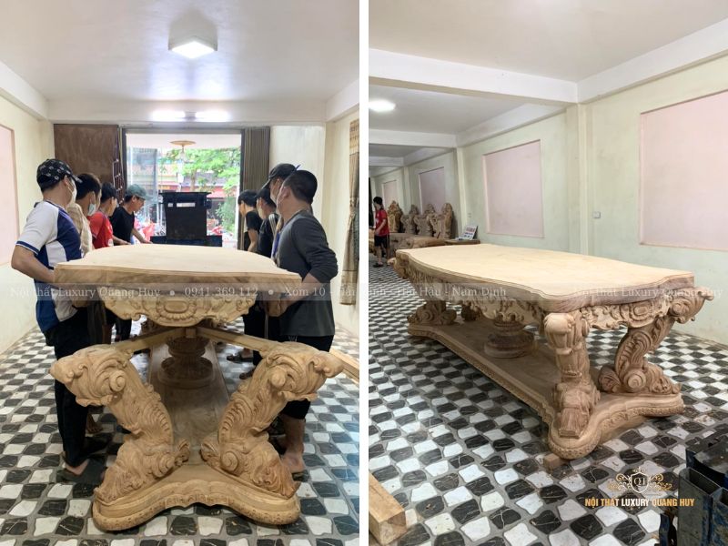 bàn ăn nguyên khối