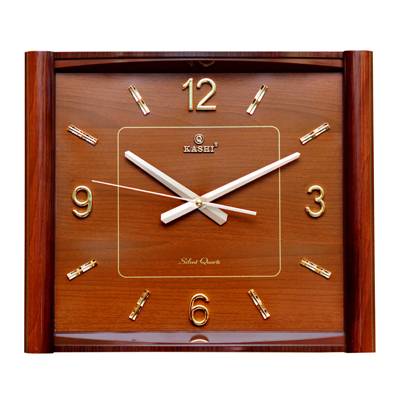 mẫu đồng hồ treo tường bằng gỗ hình vuông
