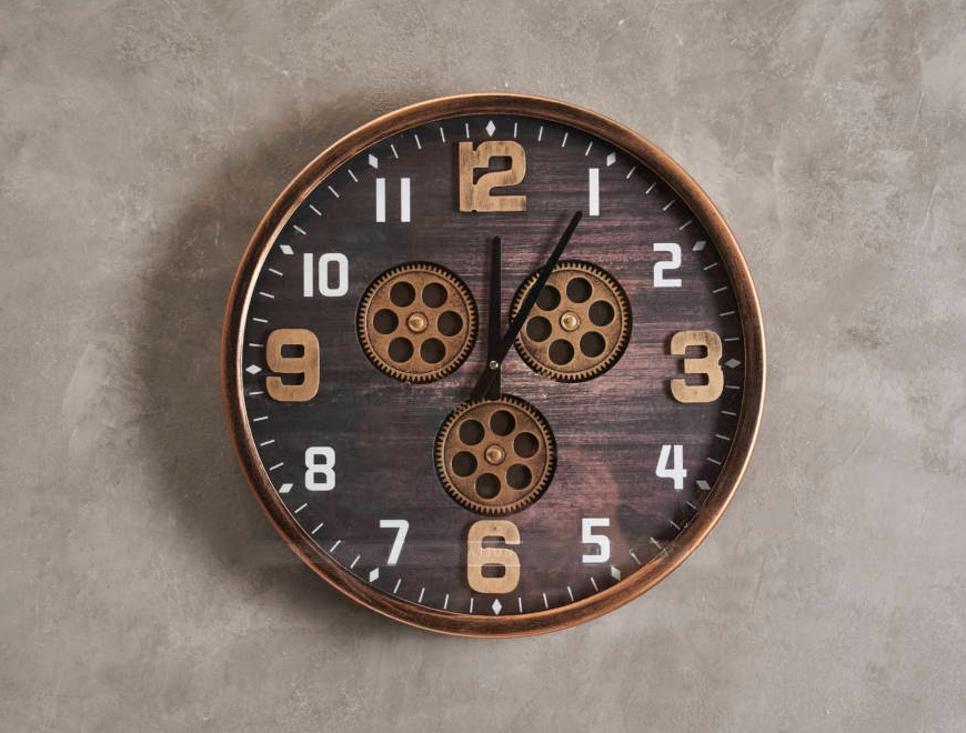 mẫu đồng hồ treo tường bằng gỗ hình tròn