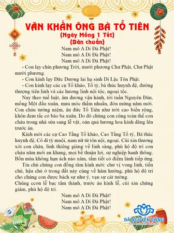 Bài Khấn Mùng 1 Tết Tại Nhà