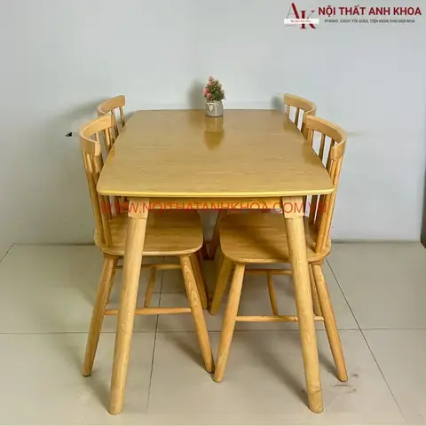 Bàn Ăn Gỗ 4 Ghế Đẹp