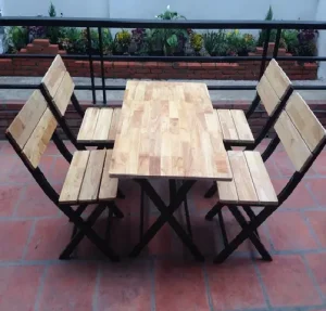 Bàn Ghế Gỗ Xếp Giá Rẻ