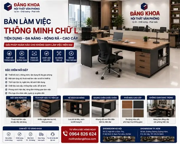 Bàn Làm Việc Thông Minh Chữ L Bàn Làm Việc Thông Minh Chữ L