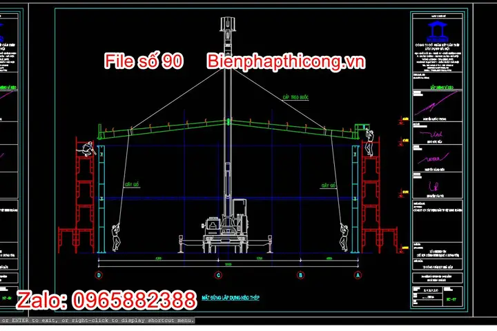 Bản Vẽ Biện Pháp Thi Công Nhà Thép Tiền Chế Bản Vẽ Biện Pháp Thi Công Nhà Thép Tiền Chế