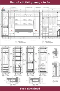 Bản Vẽ Cad Chi Tiết Tủ Quần Áo