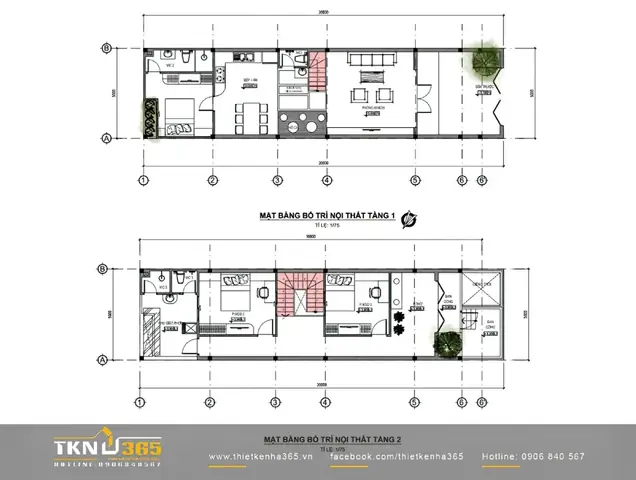 Bản Vẽ Chi Tiết Nhà 2 Tầng