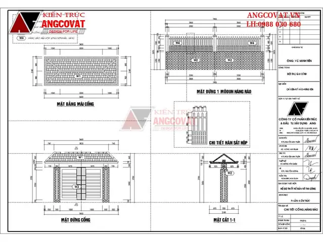 Bản Vẽ Cổng Nhà Đẹp