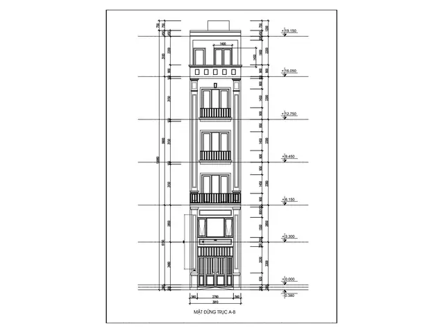 Bản Vẽ Nhà 5 Tầng