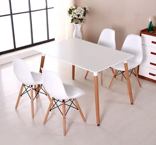 Bộ Bàn An 4 Ghế Màu Trắng Bộ Bàn An 4 Ghế Màu Trắng