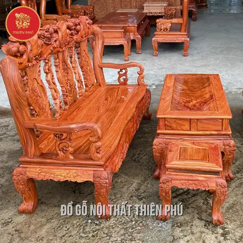 Bộ Bàn Ghế Gỗ Hương Tay 10 Bộ Bàn Ghế Gỗ Hương Tay 10