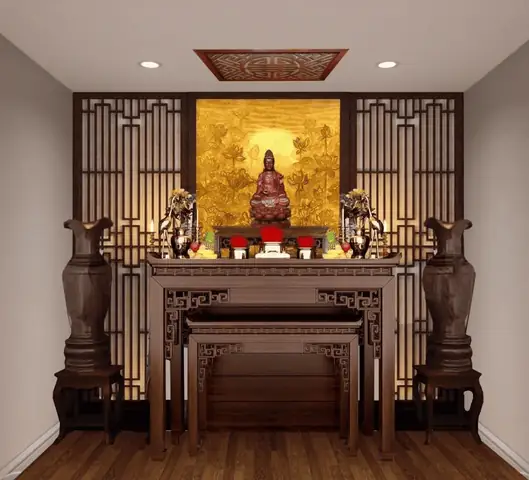 Bố Trí Bàn Thờ Phật Và Gia Tiên