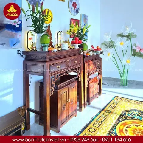 Bố Trí Bàn Thờ Phật Và Gia Tiên