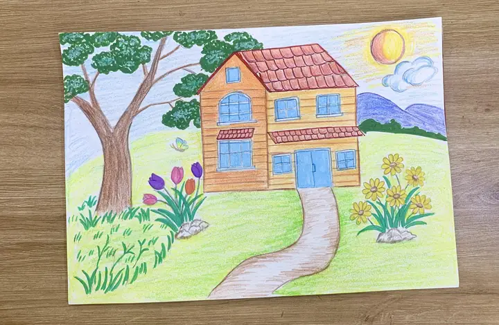 Cách Vẽ Ngôi Nhà Lá Cách Vẽ Ngôi Nhà Lá