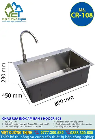 Chậu Rửa Inox 1 Ngăn Chậu Rửa Inox 1 Ngăn