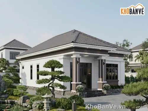File Cad Nhà Cấp 4 3 Phòng Ngủ File Cad Nhà Cấp 4 3 Phòng Ngủ