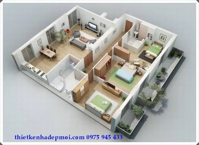 File Cad Nhà Cấp 4 3 Phòng Ngủ File Cad Nhà Cấp 4 3 Phòng Ngủ