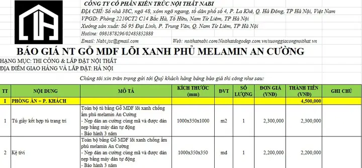 Giá Gỗ Mdf An Cường