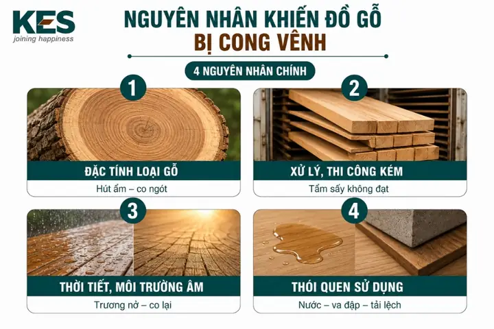 Gỗ Gì Không Cong Vênh