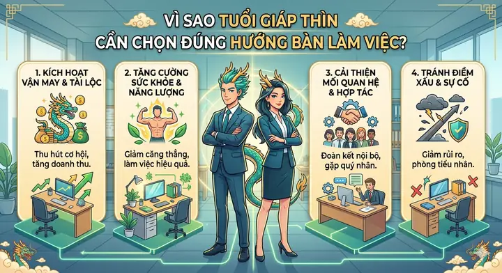 Hướng Bàn Làm Việc Tuổi Giáp Thìn