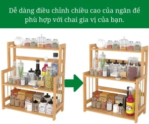 Kệ Gỗ Đựng Gia Vị