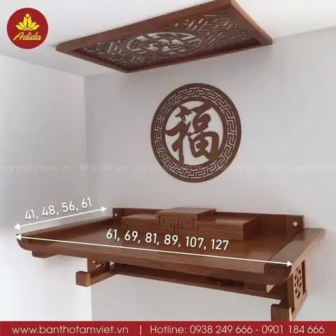 Kích Thước Bàn Thờ Treo Tường Theo Thước Lỗ Ban Kích Thước Bàn Thờ Treo Tường Theo Thước Lỗ Ban