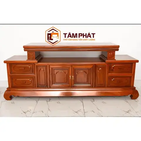 Kích Thước Kệ Tivi Gỗ Gụ