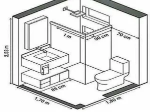Kích Thước Nhà Vệ Sinh Trong Phòng Ngủ