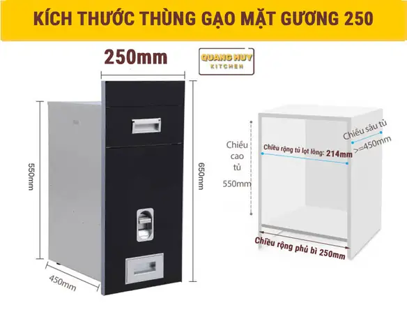 Kích Thước Thùng Gạo Mặt Gương Kích Thước Thùng Gạo Mặt Gương