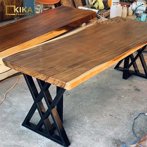 Mẫu Bàn Gỗ Chân Sắt Mẫu Bàn Gỗ Chân Sắt