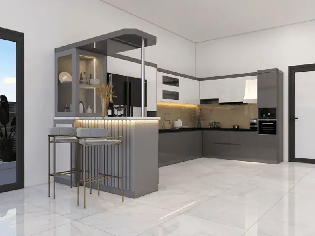 Mẫu Bếp Có Quầy Bar Mẫu Bếp Có Quầy Bar