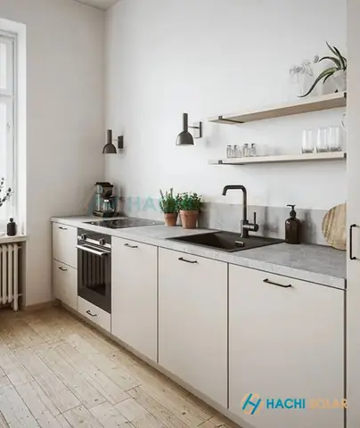 Mẫu Bếp Không Có Tủ Trên Mẫu Bếp Không Có Tủ Trên