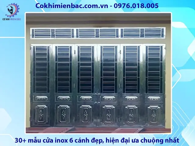 Mẫu Cửa Inox 6 Cánh Đẹp Mẫu Cửa Inox 6 Cánh Đẹp