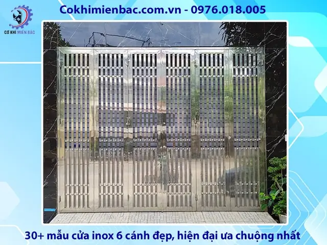 Mẫu Cửa Inox 6 Cánh Đẹp Mẫu Cửa Inox 6 Cánh Đẹp