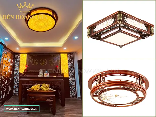 Mẫu Đèn Ốp Trần Gỗ Đẹp Mẫu Đèn Ốp Trần Gỗ Đẹp