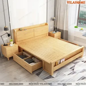 Mẫu Giường Có Hộc Tủ