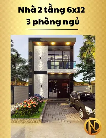 Mẫu Nhà 2 Tầng 6x12 Mẫu Nhà 2 Tầng 6x12