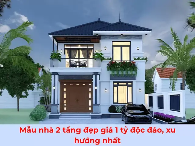 Mẫu Nhà 2 Tầng Đẹp Giá Rẻ