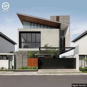 Mẫu Nhà 2 Tầng Lệch